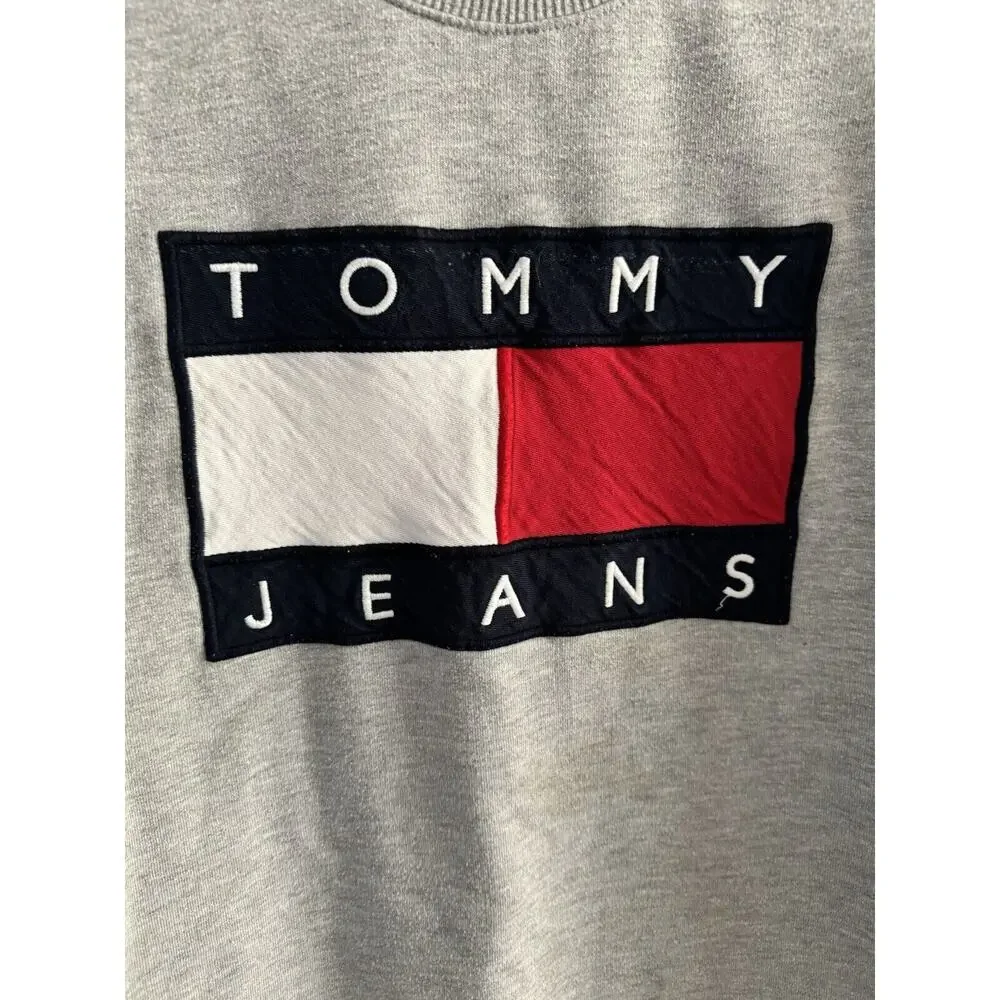 Tommy Hilfiger Crewneck Logo Sweater Dress Women’s Size Medium 90s Y2K - Picture 3 of 8